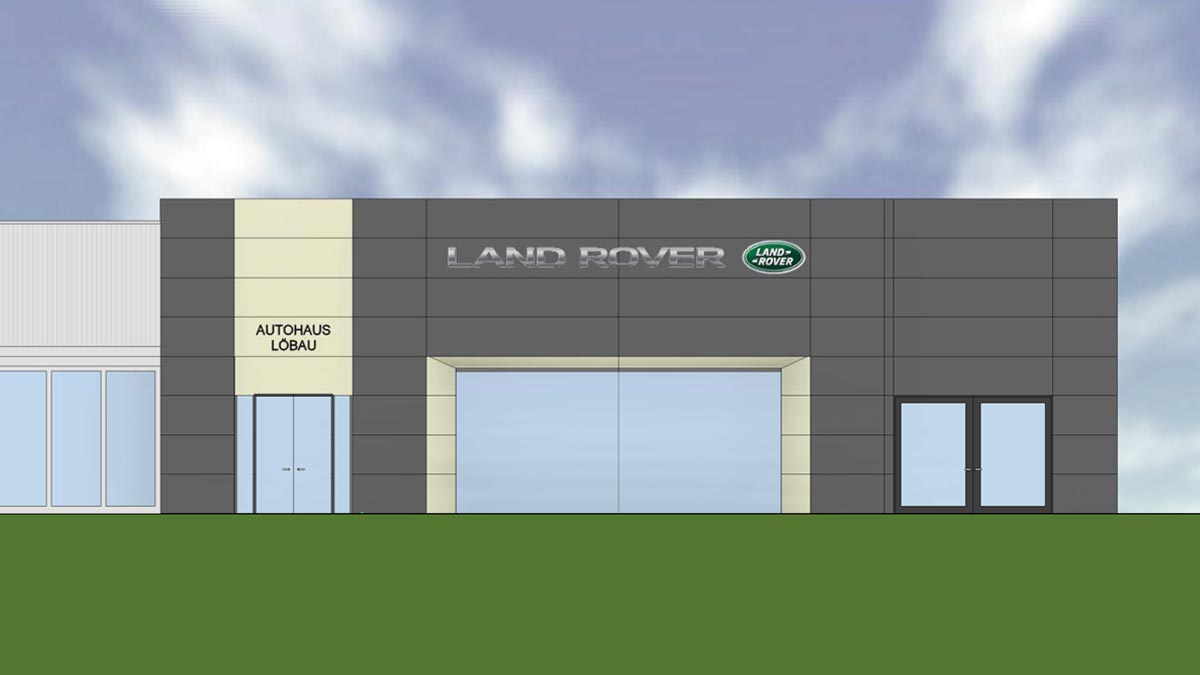 Autohaus Löbau Schauraum Umbau Land Rover